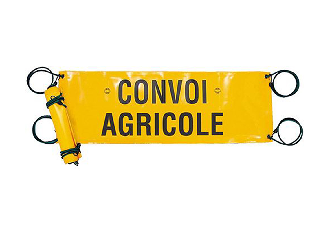 Bâche de signalisation pour CONVOI AGRICOLE